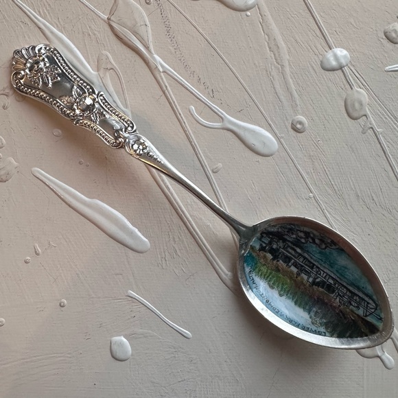 Antique Sterling Teaspoon Email Painting Teaspoon - Picture 14 of 16